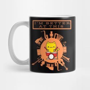 Funny Cat playing drums Mug